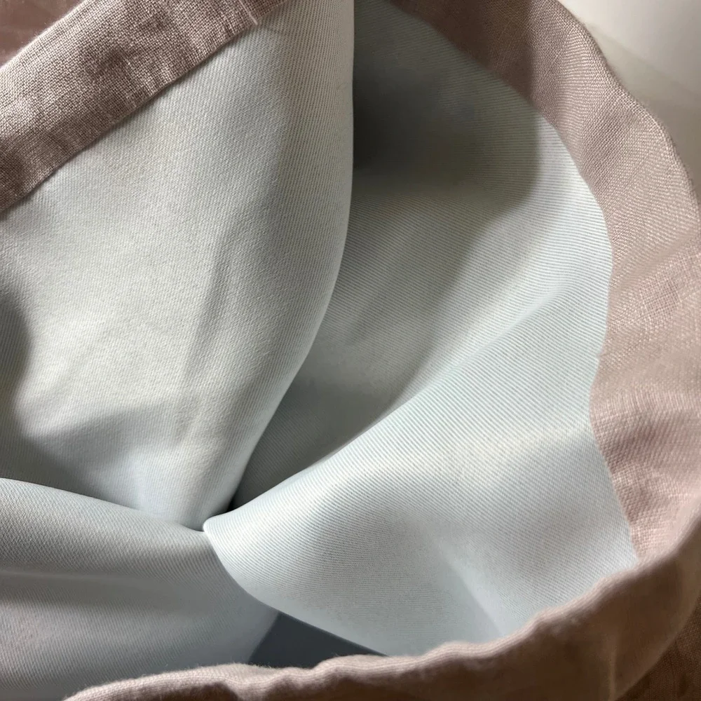 Quince European Linen Room Darkening Curtain Tan 48 x 96